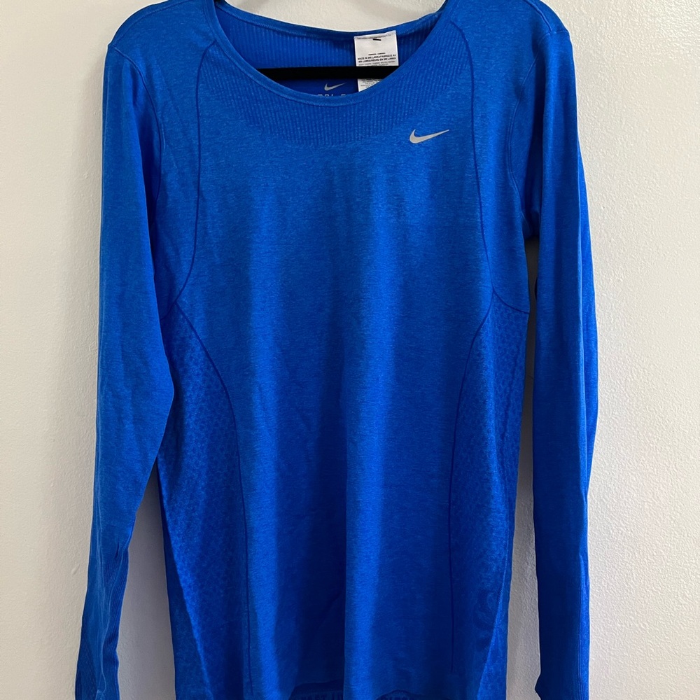 Dry Fit Nike long sleeve active blue tee